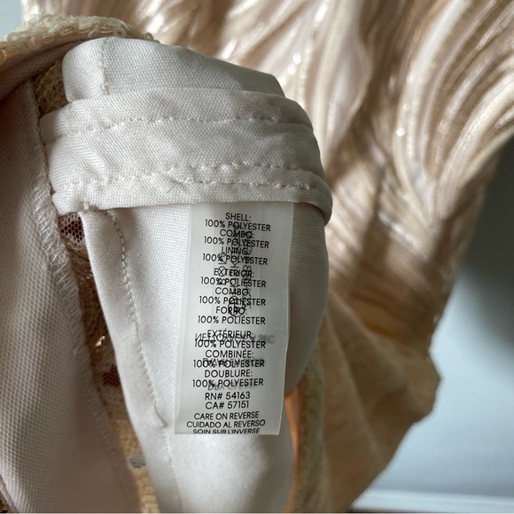 Vintage Peach Beaded Sleeveless Cocktail Dress 2 - Picture 13 of 14